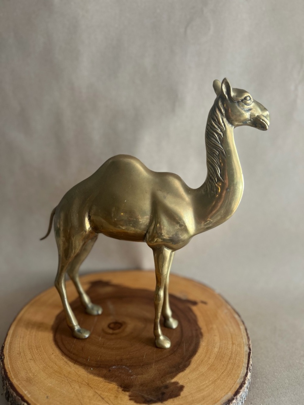 Brass Camel Figurine Home Art - Gold Accent Décor